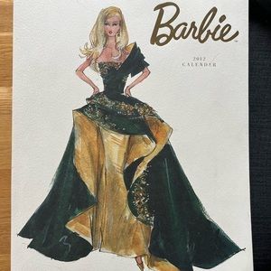 Vintage Barbie Calendar 2012 Calendar Heavy Watercolor Paper - FRAMING PERFECT